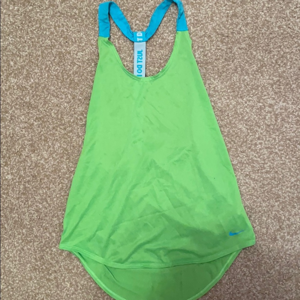 Green Nike workout top